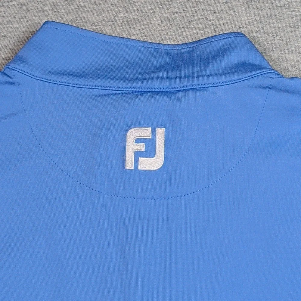 FootJoy Hoag Classic Golf 1/2 zip gathered waist Vest Men S Lagoon Blue NWT